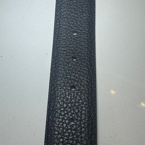 Ermenegildo Zegna Reversible Leather Belt Black & Grey Silver Buckle NWT - Picture 8 of 8